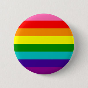 Rainbow Gay pride HGBT Original 8 Rand Flagga Knapp