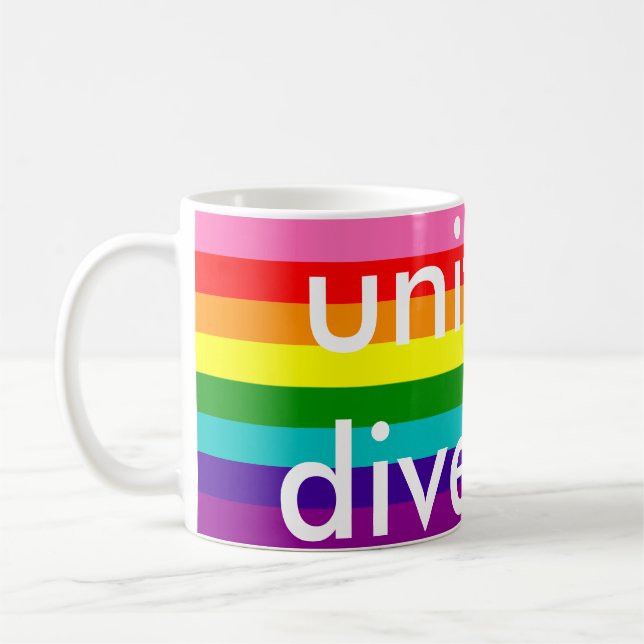 Rainbow Gay pride LGBT Original 8 Rand Flagga Mugg (Vänster)