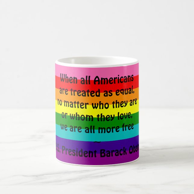 Rainbow Gay pride LGBT Original 8 Rand Flagga Mugg (Center)