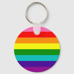 Rainbow Gay pride LGBT Original 8 Rand Flagga Nyckelring