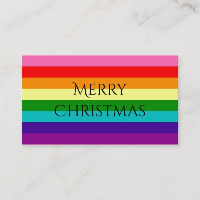 Rainbow Gay pride LGBT Original 8 Rand Flagga Visitkort (Framsida)