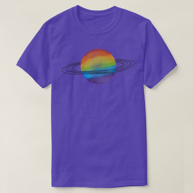 Rainbow Gay pride Space LGBT Month T-Shirt (Design framsida)