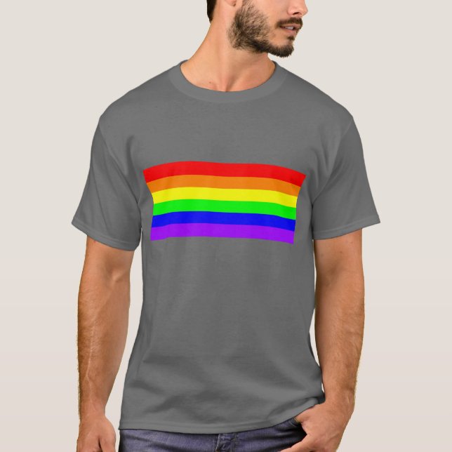 Rainbow gay Pride T Shirt (Framsida)