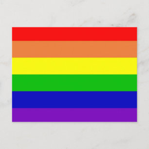 Rainbow Gay rights Flagga Vykort