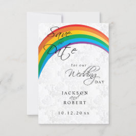 Rainbow Gay Save the Date Spara Datumet