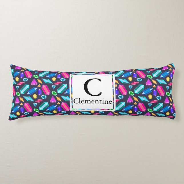 Rainbow Gems Jewels Personlig Kroppskudde (Framsidan)