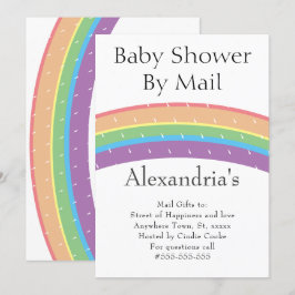 Rainbow Gender Neutral Baby Shower by Mail Inbjudningar