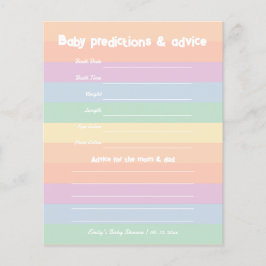 Rainbow Gender Neutral Baby Shower Guating Game