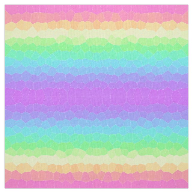 Rainbow Geometric Rand Fabric Tyg (Provkarta)