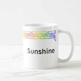 Rainbow Geometric Triangles Personlig mugg