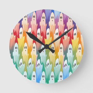 Rainbow Ghost Rund Klocka