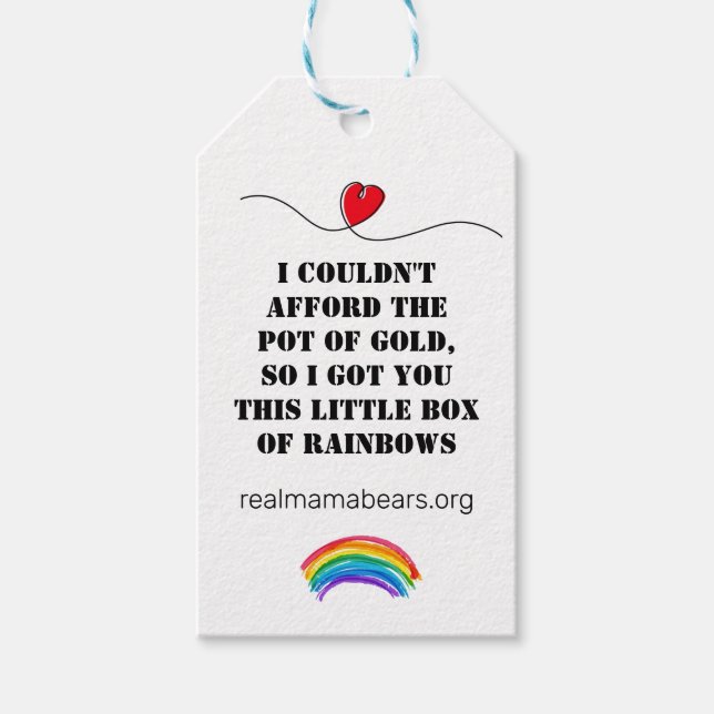 Rainbow Gift Märkre Presentetikett (Framsidan)