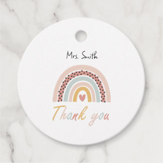 Rainbow Gift Tag Gåvor Etiketter