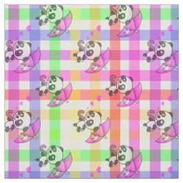 Rainbow Gingham Tyg