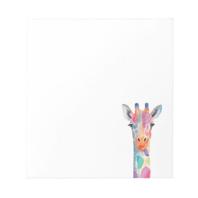 Rainbow Giraffe Anteckningsblock (Framsida)