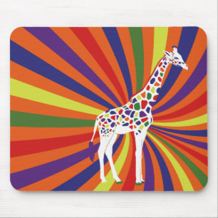 Rainbow Giraffe Art Musmatta