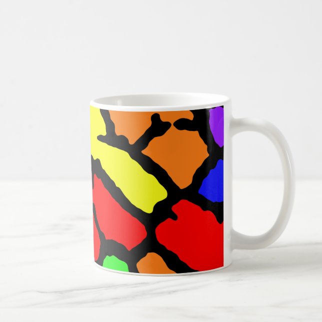 Rainbow Giraffe Print Kaffemugg (Höger)