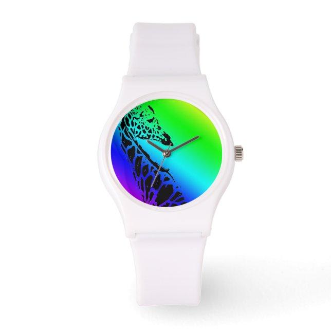 Rainbow Giraffe - Sporty Watch Armbandsur (Framsida)