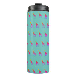 Rainbow Giraffe Tumbler - Aqua-bakgrund