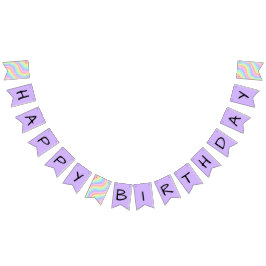 Rainbow Girl 5-årsdag Grattis på födelsedagen Vimplar