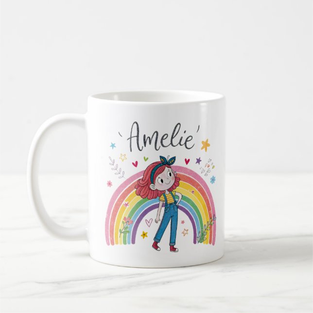 Rainbow Girl Amelie 1 Kaffemugg (Vänster)