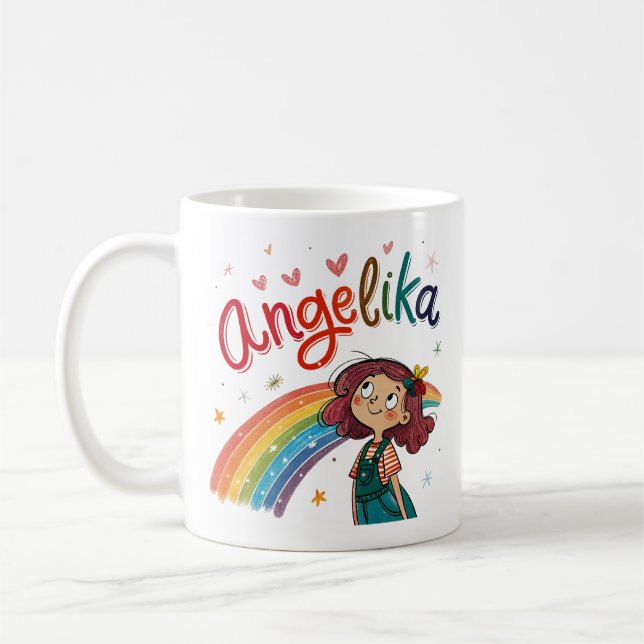 Rainbow Girl Angelika 1 Kaffemugg (Vänster)