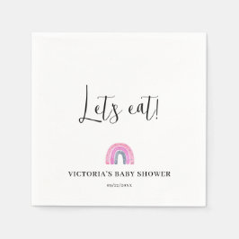  Rainbow Girl Baby Shower Pappersservett
