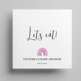 Rainbow Girl Baby Shower Pappersservett