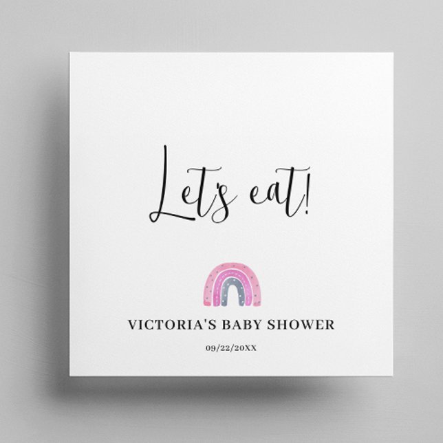 Rainbow Girl Baby Shower Pappersservett (Skapare uppladdad)