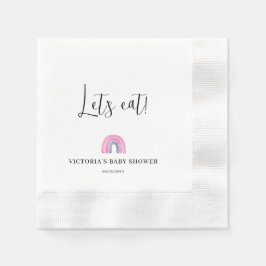  Rainbow Girl Baby Shower Pappersservett