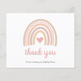 Rainbow Girl Baby Shower - tackkort