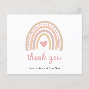 Rainbow Girl Baby Shower - tackkort