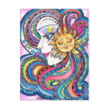 Rainbow Girl Fantasy Art Postcard