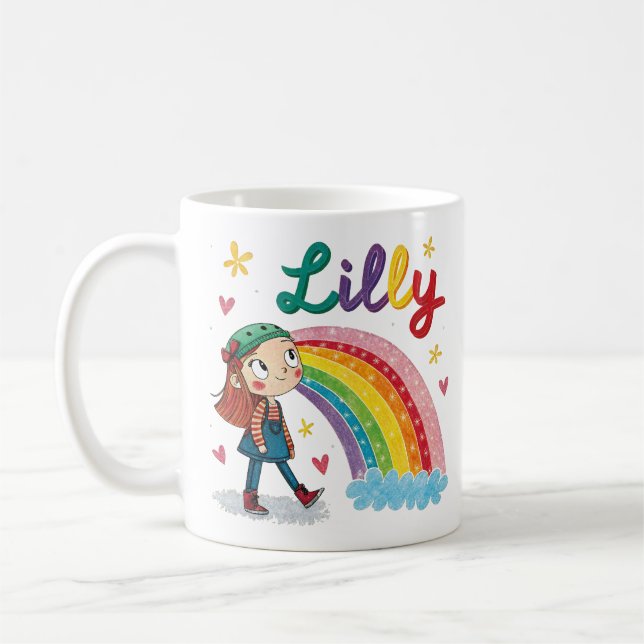 Rainbow Girl Lilly 2 Kaffemugg (Vänster)