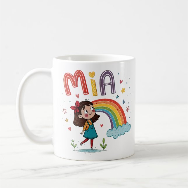 Rainbow Girl Mia 1 Kaffemugg (Vänster)