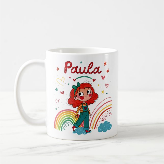 Rainbow Girl Paula 2 Kaffemugg (Vänster)