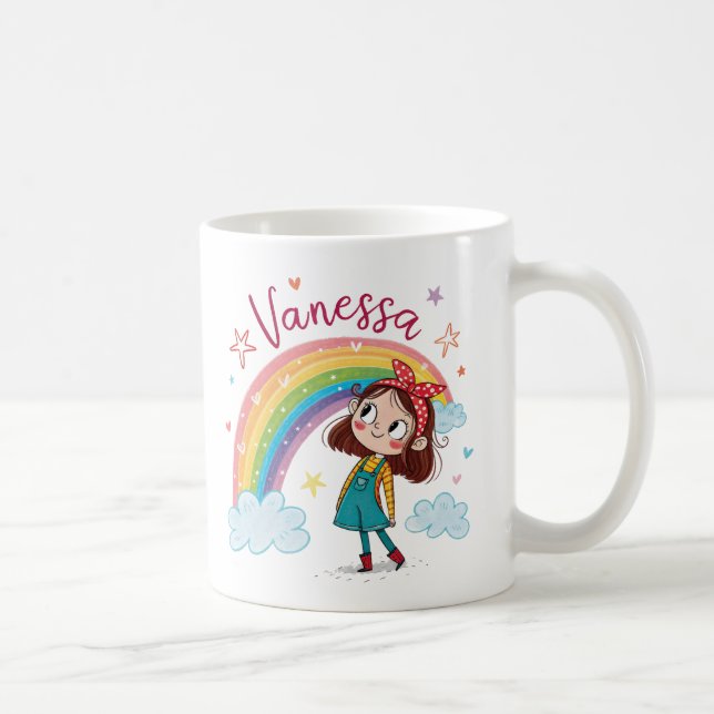 Rainbow Girl Vanessa 1 Kaffemugg (Höger)