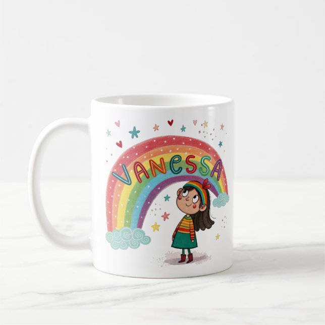 Rainbow Girl Vanessa 2 Kaffemugg (Vänster)