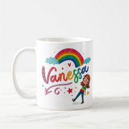 Rainbow Girl Vanessa 3 Kaffemugg