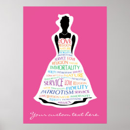 Rainbow Girls Assembly, Masonic Anpassningsbar Pos Poster