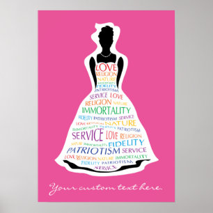 Rainbow Girls Assembly, Masonic Anpassningsbar Pos Poster