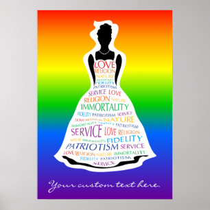 Rainbow Girls, Freemason Youth Anpassningsbar Post Poster