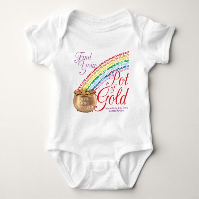 Rainbow Girls hittar din Pot från Guld T Shirt (Framsida)