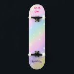 Rainbow Girly Anpassningsbar Personlig Namn Mini Skateboard Bräda 18,5 Cm<br><div class="desc">Regnbågsskateboard med personlig Namn och Personlig Rainbow Skateboard KLICK på PERSONALIZE MALLOPTION OCH ANGE NAMN. Du kan också anpassningsbar annan bildtext. Skateboard för coola designad med levande färg och för bakgrunden och en funky som förenar en skateboard. Skateboard ger en underbar gåva till en enhörning av älskare.</div>