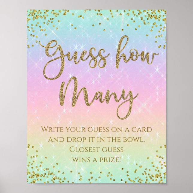Rainbow gissar hur många babyskor som spelar poster (Framsidan)