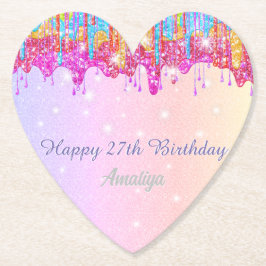 Rainbow glitter-bright färg gnistra för födelsedag underlägg papper