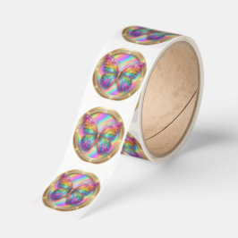 Rainbow Glitter Butterfly Envelope Seal Stickers Fyrkantigt Klistermärke