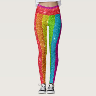 Rainbow Glitter Gay pride Flagga LGBTQ Sparkles Leggings