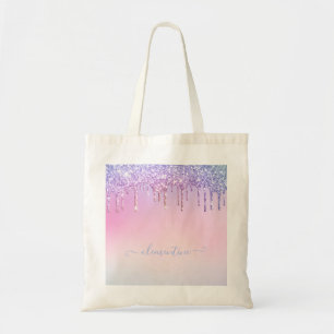 Rainbow glitter gnistra-skript, modernt giglickskr tygkasse