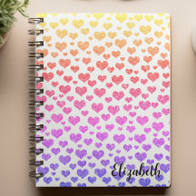 Rainbow Glitter Hearts Bright Colorful Anpassnings